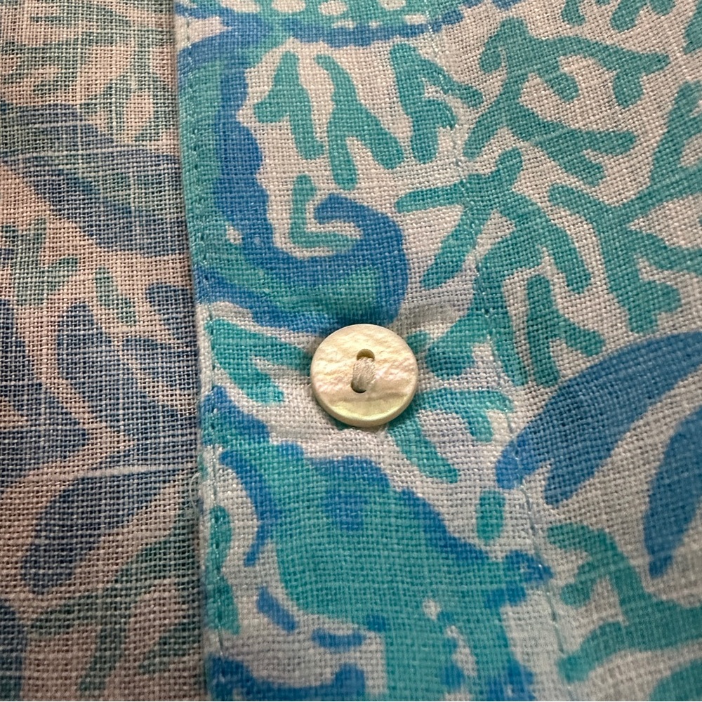 Lilly Pulitzer Coralynn Linen Button Down Shirt - Picture 7 of 8